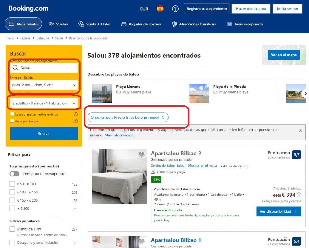 como reservar hoteles baratos Salou en Semana Santa