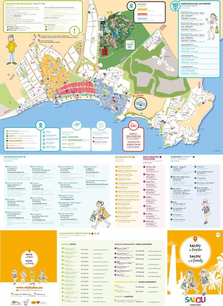 Mapa Salou con niños para familias