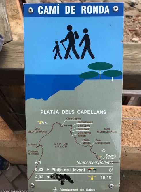 cartel comienzo camino de ronda Salou